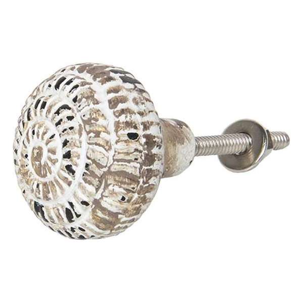 Clayre & Eef Deurknop Ø 4 cm Bruin, Beige Metaal Rond Meubelknop Clayre & Eef Deurknop Ø 4 cm Bruin, Beige Metaal Rond Meubelknop