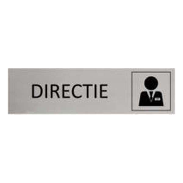 Aluminium Deurbordje Directie 165x45mm met tape Aluminium Deurbordje Directie 165x45mm met tape