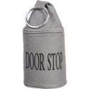 Canvas deurstopper grijs met ring 28 cm - Deur vastzetter - Deurstop 2,7 kg