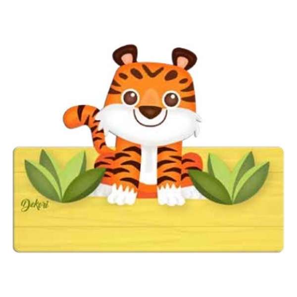 Naambord Tijger - Kind - Meisje - Jongen - Hout - Dekori - Babykamer - Kinderkamer Naambord Tijger - Kind - Meisje - Jongen - Hout - Dekori - Babykamer - Kinderkamer