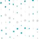 2LIF Snowfall Blauw Draadgordijn deur - 90 x 250 cm