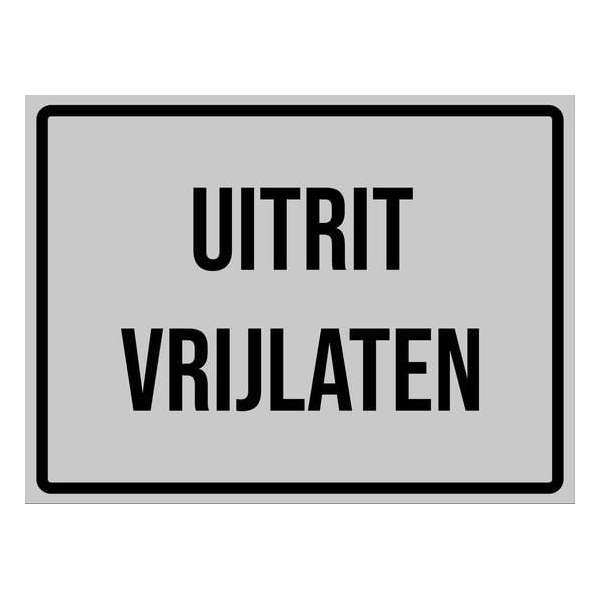 Uitrit Vrijlaten Bord | Antraciet | Kunststof | 330 x 245mm Uitrit Vrijlaten Bord | Antraciet | Kunststof | 330 x 245mm