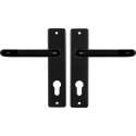 Starx Deurklink Zwart – Deurbeslag – Deurschild voor Profielcilinder (PC72) – Deurklink Coupe