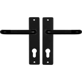 Starx Deurklink Zwart – Deurbeslag – Deurschild voor Profielcilinder (PC72) – Deurklink Coupe