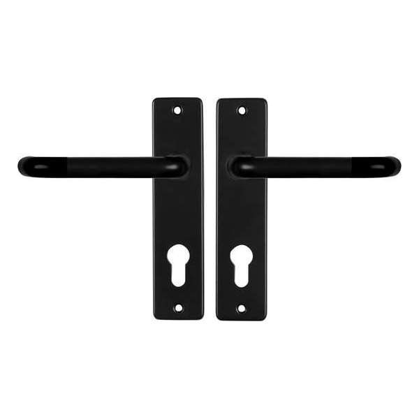 Starx Deurklink Zwart – Deurbeslag – Deurschild voor Profielcilinder (PC72) – Deurklink Coupe Starx Deurklink Zwart – Deurbeslag – Deurschild voor Profielcilinder (PC72) – Deurklink Coupe