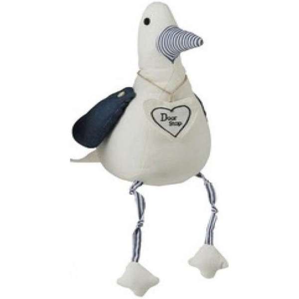 Eend met blauwe vleugels Deurstopper katoen J-Line Eend met blauwe vleugels Deurstopper katoen J-Line