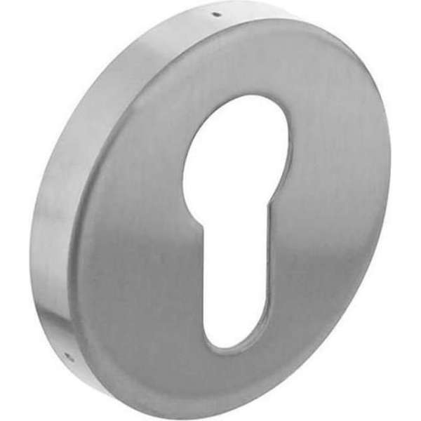 Intersteel Rozet profielcilindergat rond verdekt rvs geborsteld Intersteel Rozet profielcilindergat rond verdekt rvs geborsteld