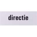 Aluminium deurbordje tekst: directie | Zelfklevend | 130x50x0,5 mm | deur bordje directie