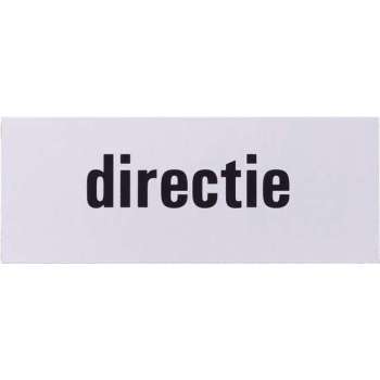 Aluminium deurbordje tekst: directie | Zelfklevend | 130x50x0,5 mm | deur bordje directie