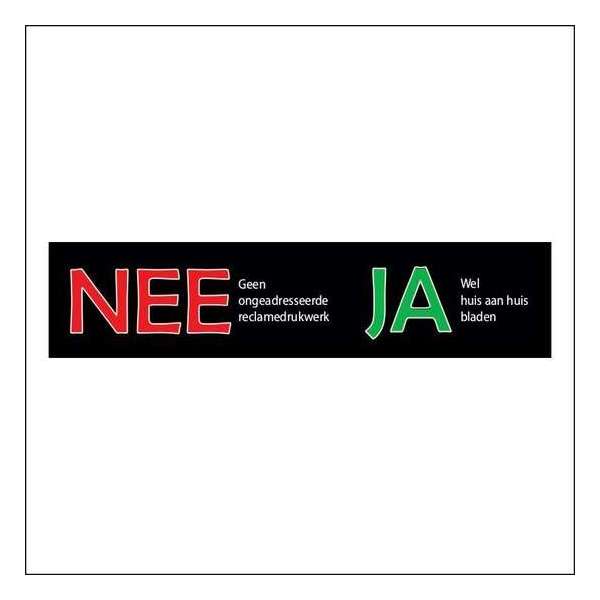 Brievenbus Sticker - Nee/Ja Brievenbus Sticker - Nee/Ja