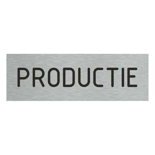 Deurbordje - productie bord - bordje - productie - rechthoekig met RVS look Deurbordje - productie bord - bordje - productie - rechthoekig met RVS look