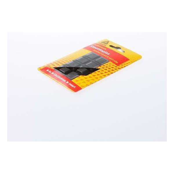 Deltafix Stootdopjes 18x18x6mm zw. (8) (Prijs per blister) Deltafix Stootdopjes 18x18x6mm zw. (8) (Prijs per blister)