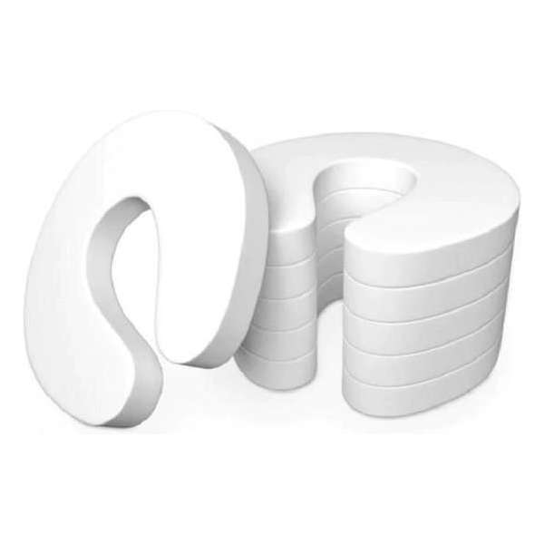2-pack Deurstoppers - Foam - Deurklem - Kinderbeveiliging - Vingerbescherming - Veiligheid kind - Deur - Kozijn - Wit 2-pack Deurstoppers - Foam - Deurklem - Kinderbeveiliging - Vingerbescherming - Veiligheid kind - Deur - Kozijn - Wit