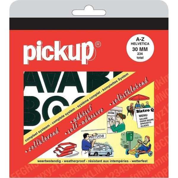 Pickup Helvetica letters zwart - 30 mm Pickup Helvetica letters zwart - 30 mm