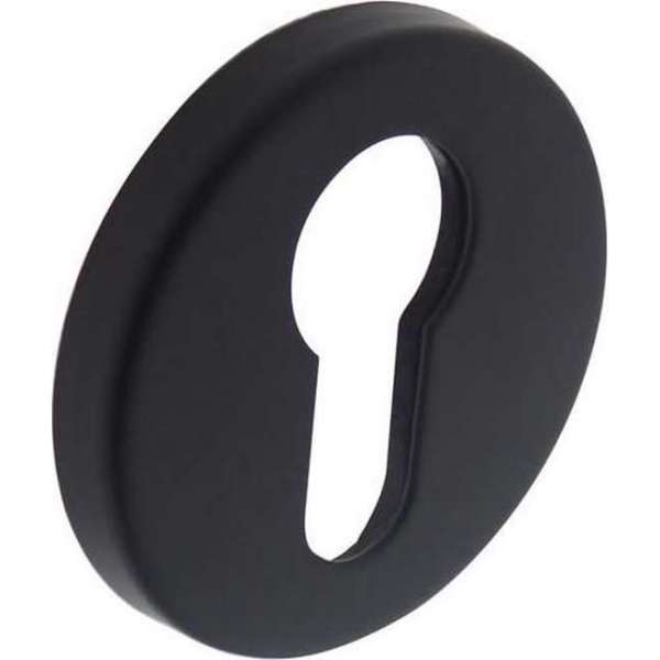 Intersteel Rozet profielcilindergat rond verdekt mat zwart Intersteel Rozet profielcilindergat rond verdekt mat zwart