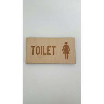 Bordje Toilet pictogram vrouw - klein