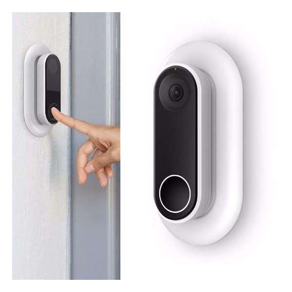 Goodlux muurplaat – Muurbeugel – Montage plaat – Wedge - Houder geschikt voor Google Nest Hello deurbel / videodeurbel - Wit Goodlux muurplaat – Muurbeugel – Montage plaat – Wedge - Houder geschikt voor Google Nest Hello deurbel / videodeurbel - Wit