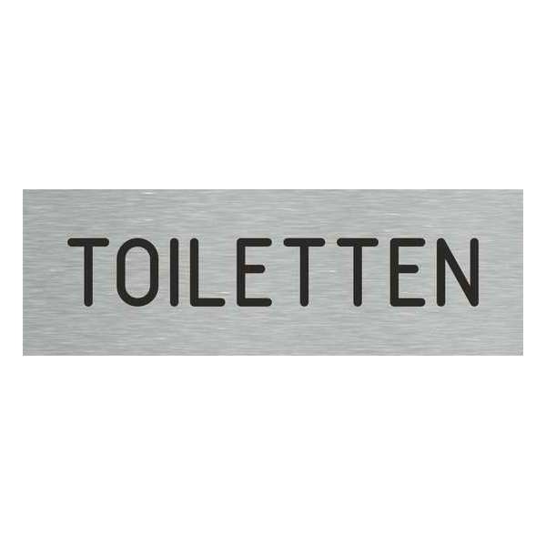 Deurbordje - toiletbord - bordje - toiletten - rechthoekig met RVS look Deurbordje - toiletbord - bordje - toiletten - rechthoekig met RVS look