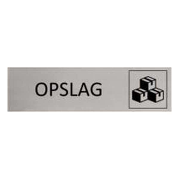 Aluminium Deurbordje Opslag 165x45mm met tape Aluminium Deurbordje Opslag 165x45mm met tape