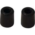 2x stuks deurstopper / deurstoppers rubber zwart - 35 mm lengte - deurbuffers / deurbuffer - stootdoppen