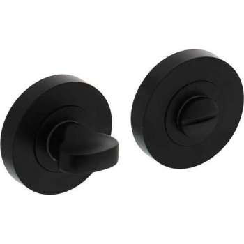 Intersteel Rozet met toilet-/badkamersluiting 52x10mm mat zwart