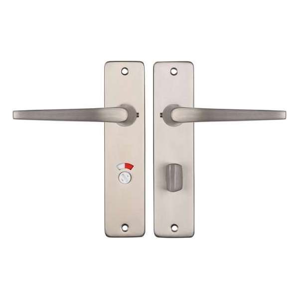 Starx Deurklink RVS – Deurbeslag – Deurschild met Toiletsluiting (WC63–8) – Deurklink Duim