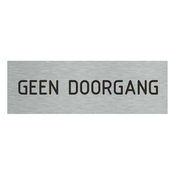 Deurbordje - geen doorgang - bordje - geen doorgang - rechthoekig met RVS look Deurbordje - geen doorgang - bordje - geen doorgang - rechthoekig met RVS look
