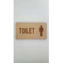 Bordje Toilet pictogram man - klein