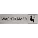 Aluminium Deurbordje Wachtkamer 165x45mm met tape