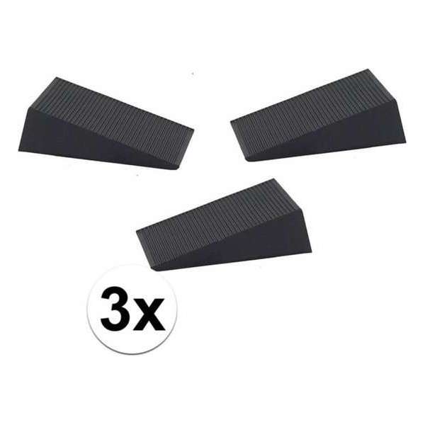 Ben Tools Deurstopper - 6x1,6x7 Cm - 3 Stuks - Rubber Ben Tools Deurstopper - 6x1,6x7 Cm - 3 Stuks - Rubber