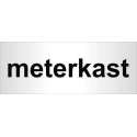 Aluminium deurbordje bedrukt met tekst meterkast - 130 mm x 50 mm x 0,5 mm - Deur tekstbordje meterkast - Promessa-Design.
