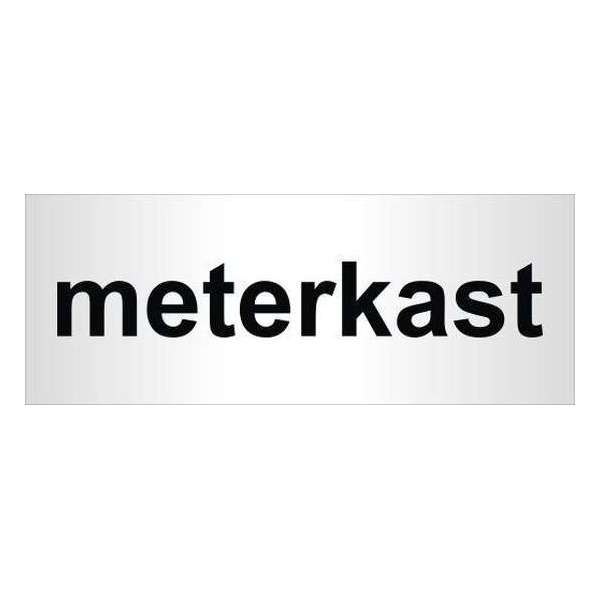 Aluminium deurbordje bedrukt met tekst meterkast - 130 mm x 50 mm x 0,5 mm - Deur tekstbordje meterkast - Promessa-Design. Aluminium deurbordje bedrukt met tekst meterkast - 130 mm x 50 mm x 0,5 mm - Deur tekstbordje meterkast - Promessa-Design.