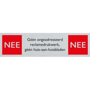 Pickup Route Alulook 165x44 mm - Reclame drukwerk NEE NEE