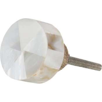 Clayre & Eef Deurknop Ø 3 cm Beige Steen Rond Meubelknop