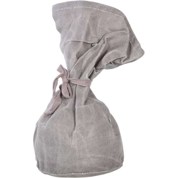 Deurstopper canvas grijs 26 cm - Deurstop/deurvastzetter Deurstopper canvas grijs 26 cm - Deurstop/deurvastzetter