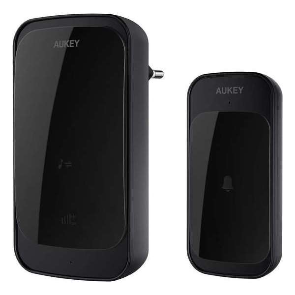 AUKEY WD-TD01 - Draadloze deurbel met 36 melodieën - Zwart AUKEY WD-TD01 - Draadloze deurbel met 36 melodieën - Zwart