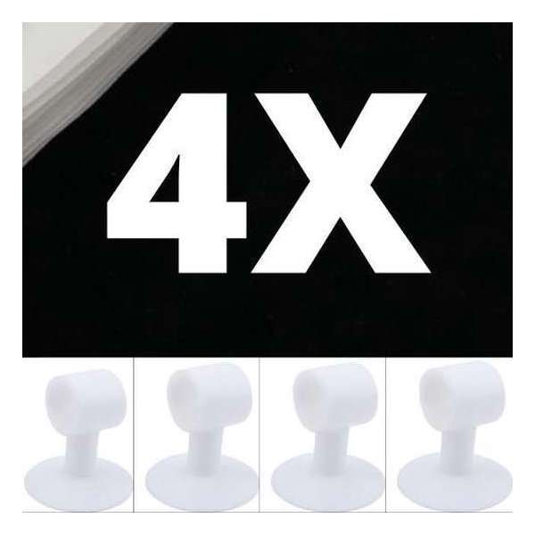 Deurstoppers - 4 STUKS - Deurstop - Deur Beschermer - Deurklink Bescherming - WIT Deurstoppers - 4 STUKS - Deurstop - Deur Beschermer - Deurklink Bescherming - WIT
