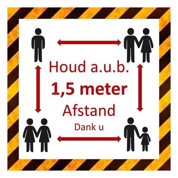 Houd afstand bord 24 x 24cm, montage op wand of ruit, geleverd met 4 zuignappen. Houd afstand bord 24 x 24cm, montage op wand of ruit, geleverd met 4 zuignappen.