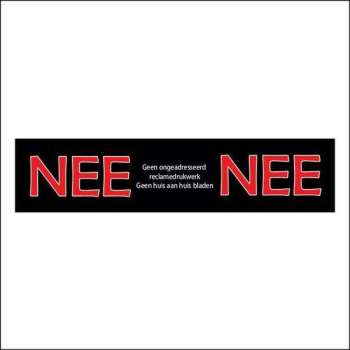 Brievenbus Sticker - Nee/Nee