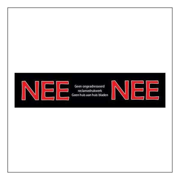 Brievenbus Sticker - Nee/Nee Brievenbus Sticker - Nee/Nee