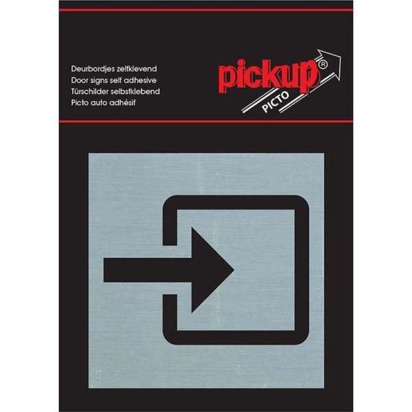 Pickup Route Alulook Alu Picto 80x80 mm - ingang Pickup Route Alulook Alu Picto 80x80 mm - ingang
