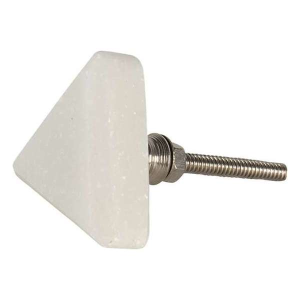 Clayre & Eef Deurknop 3*3*5 cm Wit Keramiek Driehoek Meubelknop Clayre & Eef Deurknop 3*3*5 cm Wit Keramiek Driehoek Meubelknop