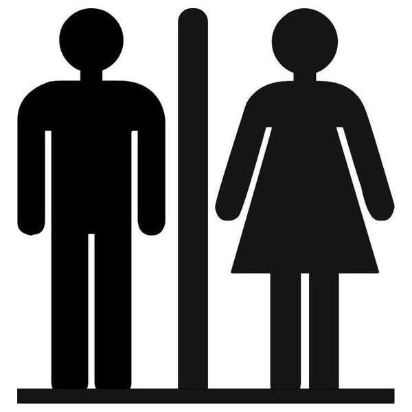 Toiletbordje dames & heren - 67 x 70mm - zwart plexiglas - incl. dubbelzijdig 3M tape Toiletbordje dames & heren - 67 x 70mm - zwart plexiglas - incl. dubbelzijdig 3M tape