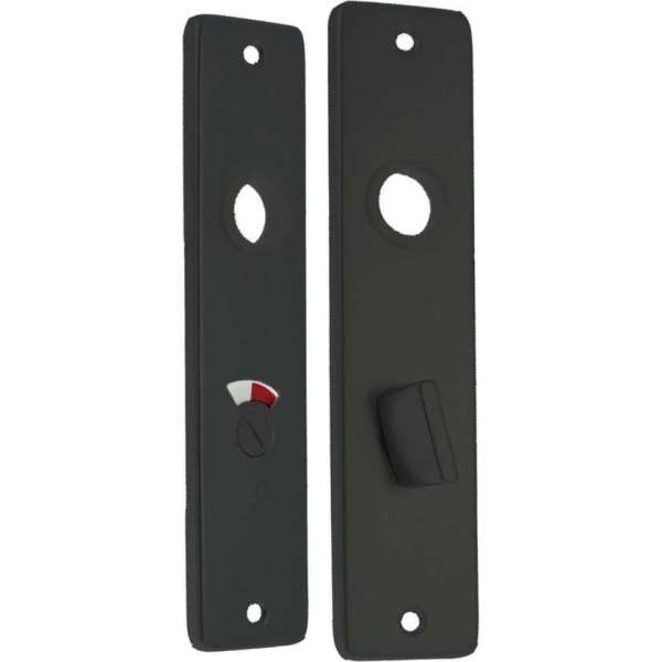 Wc–schild 57–5 – aluminium – zwart Wc–schild 57–5 – aluminium – zwart