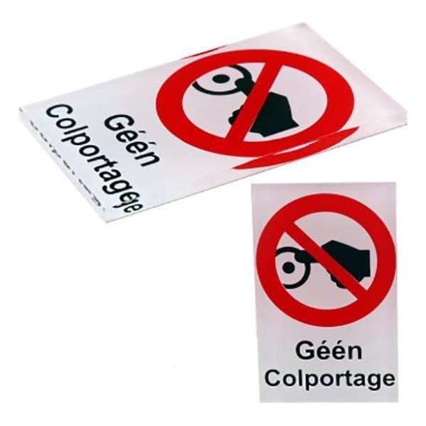 NEE Geen Colportage sticker - Geen Verkopers aan de Deur - Glas helder acrylaat - 80 mm x 50 mm x 4 mm - Promessa-Design. NEE Geen Colportage sticker - Geen Verkopers aan de Deur - Glas helder acrylaat - 80 mm x 50 mm x 4 mm - Promessa-Design.