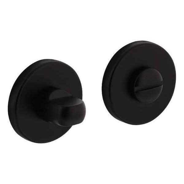 Intersteel Rozet met toilet-/badkamersluiting ø50x7 mm mat zwart Intersteel Rozet met toilet-/badkamersluiting ø50x7 mm mat zwart
