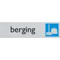 Deurbordje berging, alulook, 165 x 44 mm