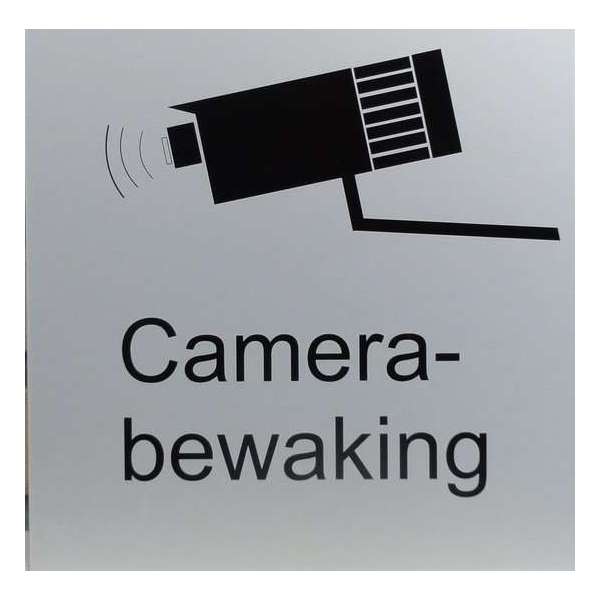 Bord Camera Bewaking bord 20x20 cm Aluminium Bord Camera Bewaking bord 20x20 cm Aluminium