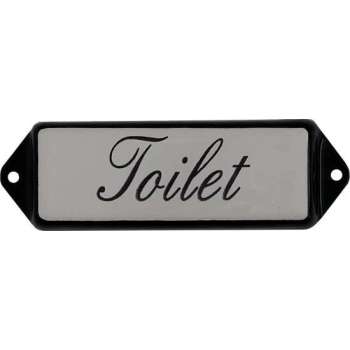 Toilet deur bordje Emaille 10x3x0.5 cm