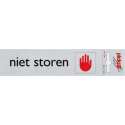 Niet storen deurbordje, alulook, 165 x 44 mm